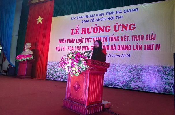 Hà Giang tổ chức Lễ hưởng ứng Ngày pháp luật Việt Nam 2019  và trao giải Hội thi “Hòa giải viên giỏi” lần thứ IV
