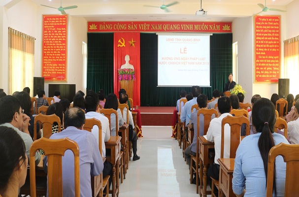 Quảng Bình tổ chức Lễ hưởng ứng Ngày Pháp luật Nước Cộng hòa xã hội chủ nghĩa Việt Nam năm 2019