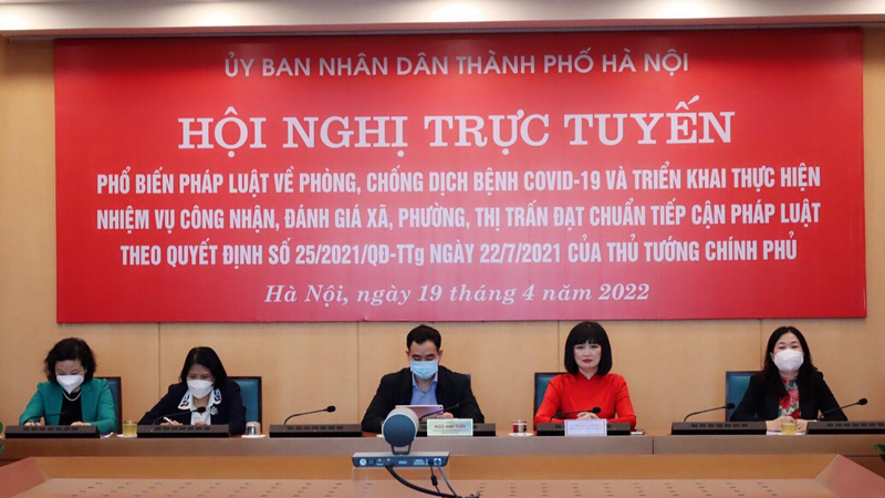 Hà Nội: Hội nghị trực tuyến toàn thành phố về phổ biến giáo dục pháp luật