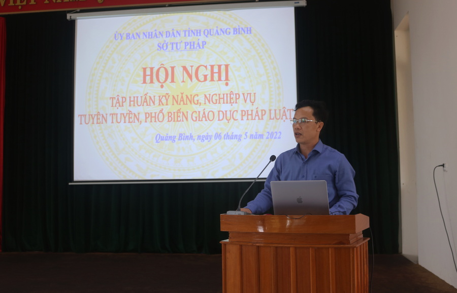 Quảng Bình: Tổ chức Hội nghị tập huấn kỹ năng, nghiệp vụ phổ biến giáo dục pháp luật