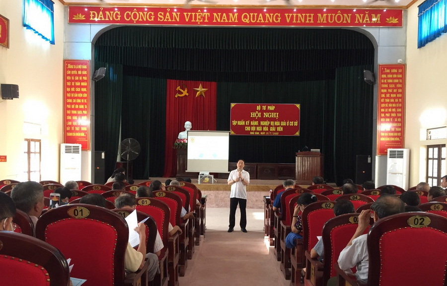Bộ Tư pháp tập huấn, bồi dưỡng cho hòa giải viên của tỉnh Ninh Bình