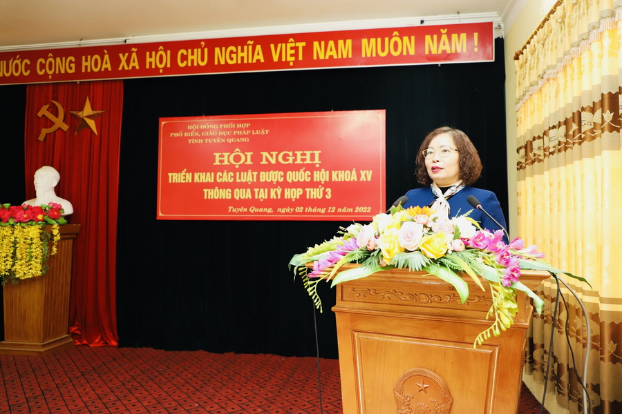 Tuyên Quang: Tổ chức Hội nghị triển khai các Luật được Quốc hội khóa XV, kỳ họp thứ 3 thông qua